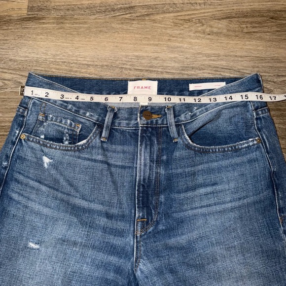 Frame Women's Heritage Piper High Rise Straight Leg Jeans Size 29 Distressed - Picture 5 of 8